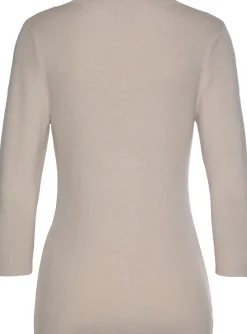 Strandmode|Pullover|LASCANA 3/4 Arm-Pullover beige-meliert