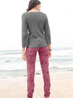 Pullover| 3/4 Arm-Pullover grau