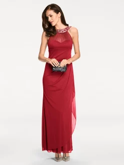 Abendkleider|heine Abendkleid mit Schmucksteinen rot