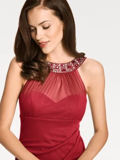Abendkleider|heine Abendkleid mit Schmucksteinen rot