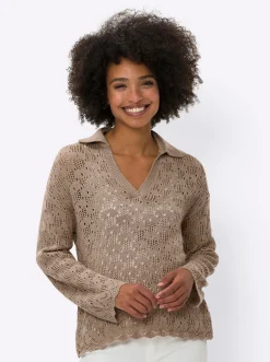 Pullover|heine Ajourpullover sesam