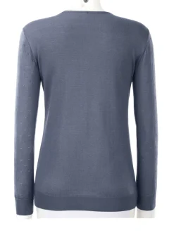 Basics|Pullover| Ajourpullover blaugrau