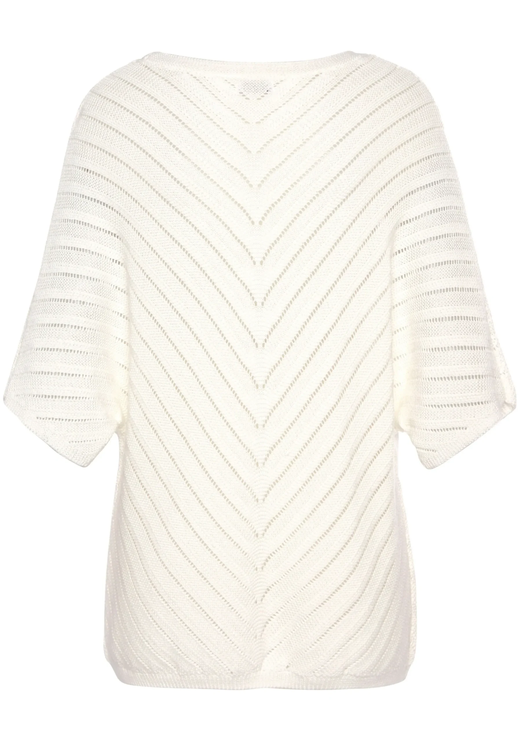 Pullover|LASCANA Ajourpullover weiß