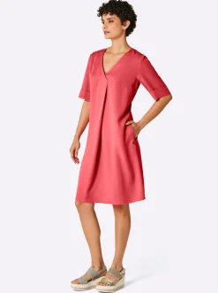 Kleider|CREATION L PREMIUM A-Linien-Kleid aus reinem Lyocell grapefruit