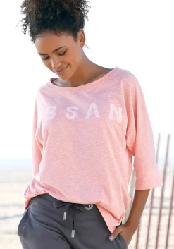 Strandmode|Shirts|Elbsand 3/4-Arm-Shirt korallemeliert