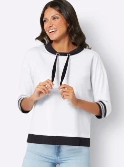 Shirts| 3/4-Arm-Shirt ecru-schwarz