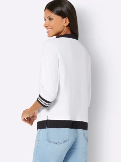 Shirts| 3/4-Arm-Shirt ecru-schwarz
