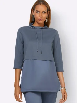 Pullover| 3/4-Arm-Shirt rauchblau
