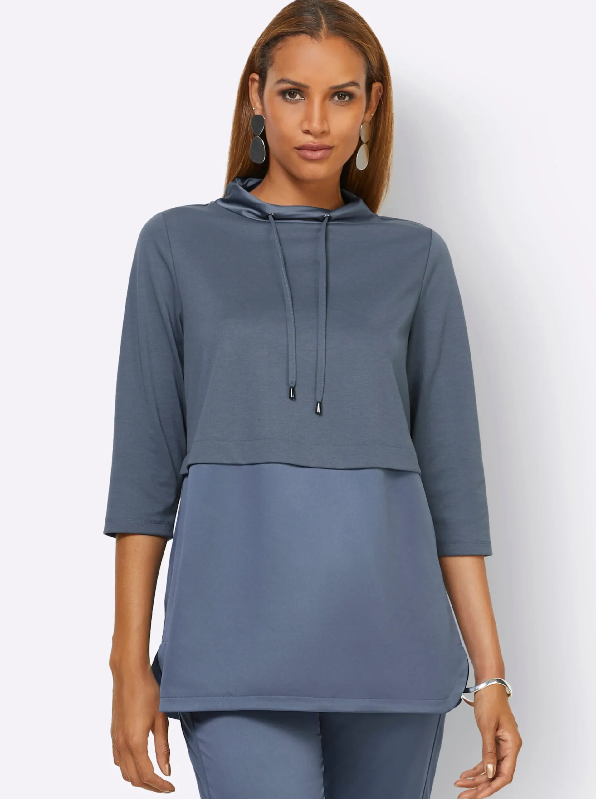Pullover| 3/4-Arm-Shirt rauchblau