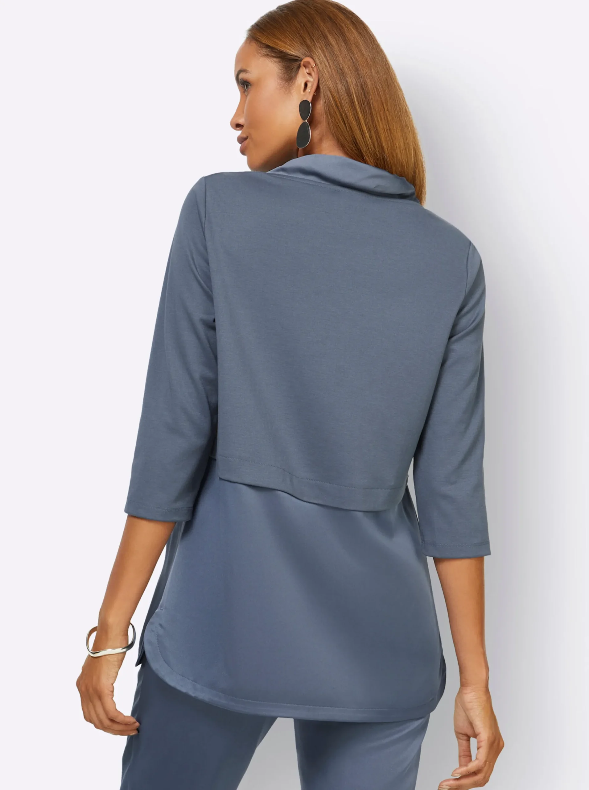 Pullover| 3/4-Arm-Shirt rauchblau