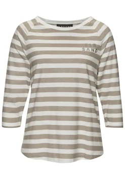 Shirts|Elbsand 3/4-Arm-Shirt creme-taupegestreift