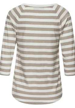 Shirts|Elbsand 3/4-Arm-Shirt creme-taupegestreift