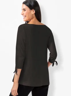 Shirts| 3/4-Arm-Shirt schwarz