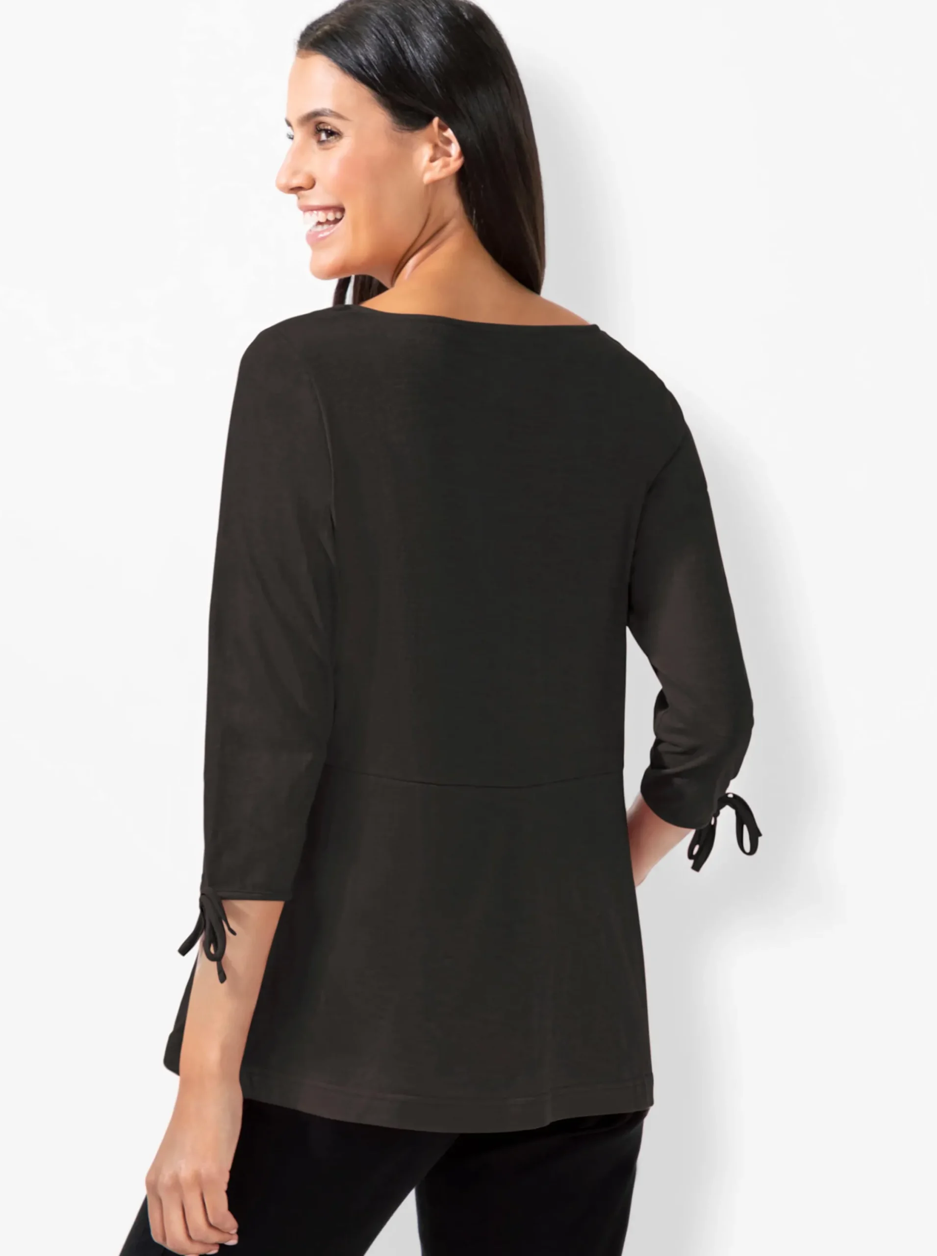 Shirts| 3/4-Arm-Shirt schwarz