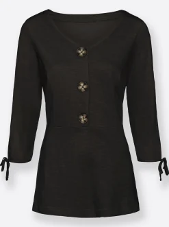 Shirts| 3/4-Arm-Shirt schwarz