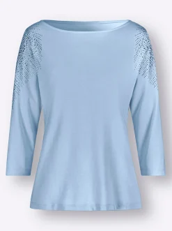 Shirts| 3/4-Arm-Shirt hellblau