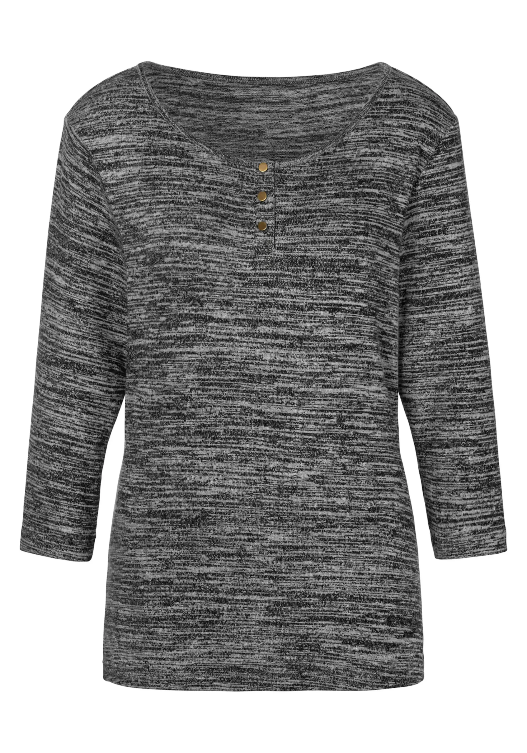 Strandmode|Shirts|LASCANA 3/4-Arm-Shirt anthrazit-meliert