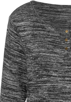 Strandmode|Shirts|LASCANA 3/4-Arm-Shirt anthrazit-meliert