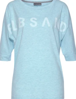 Strandmode|Elbsand 3/4-Arm-Shirt hellblau