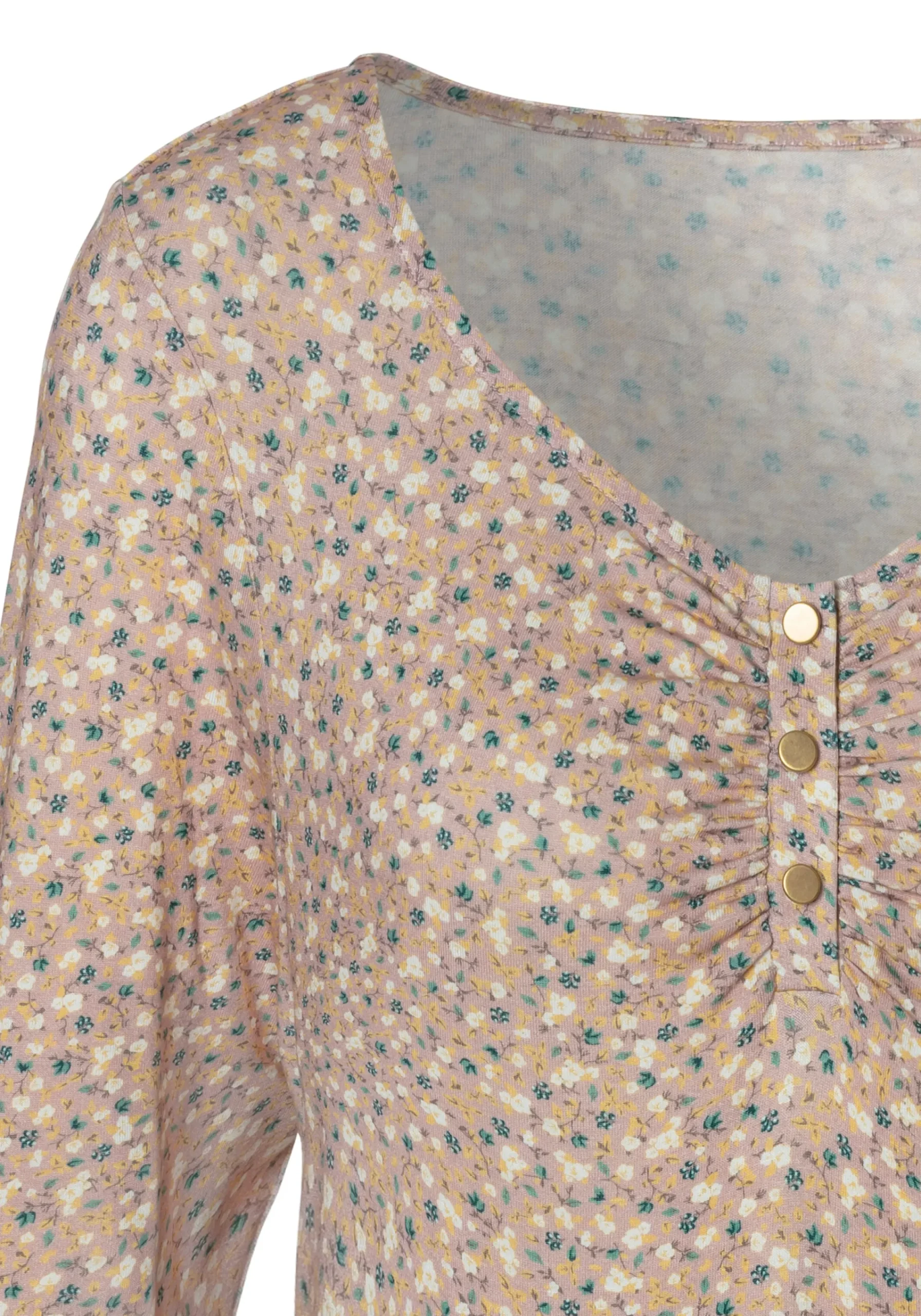 Strandmode|Shirts|Vivance 3/4-Arm-Shirt rose-bedruckt
