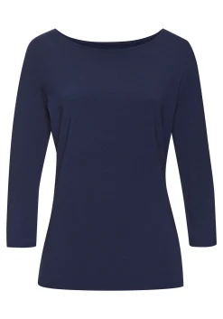 Strandmode|Shirts|LASCANA 3/4-Arm-Shirt hibiskus,navy