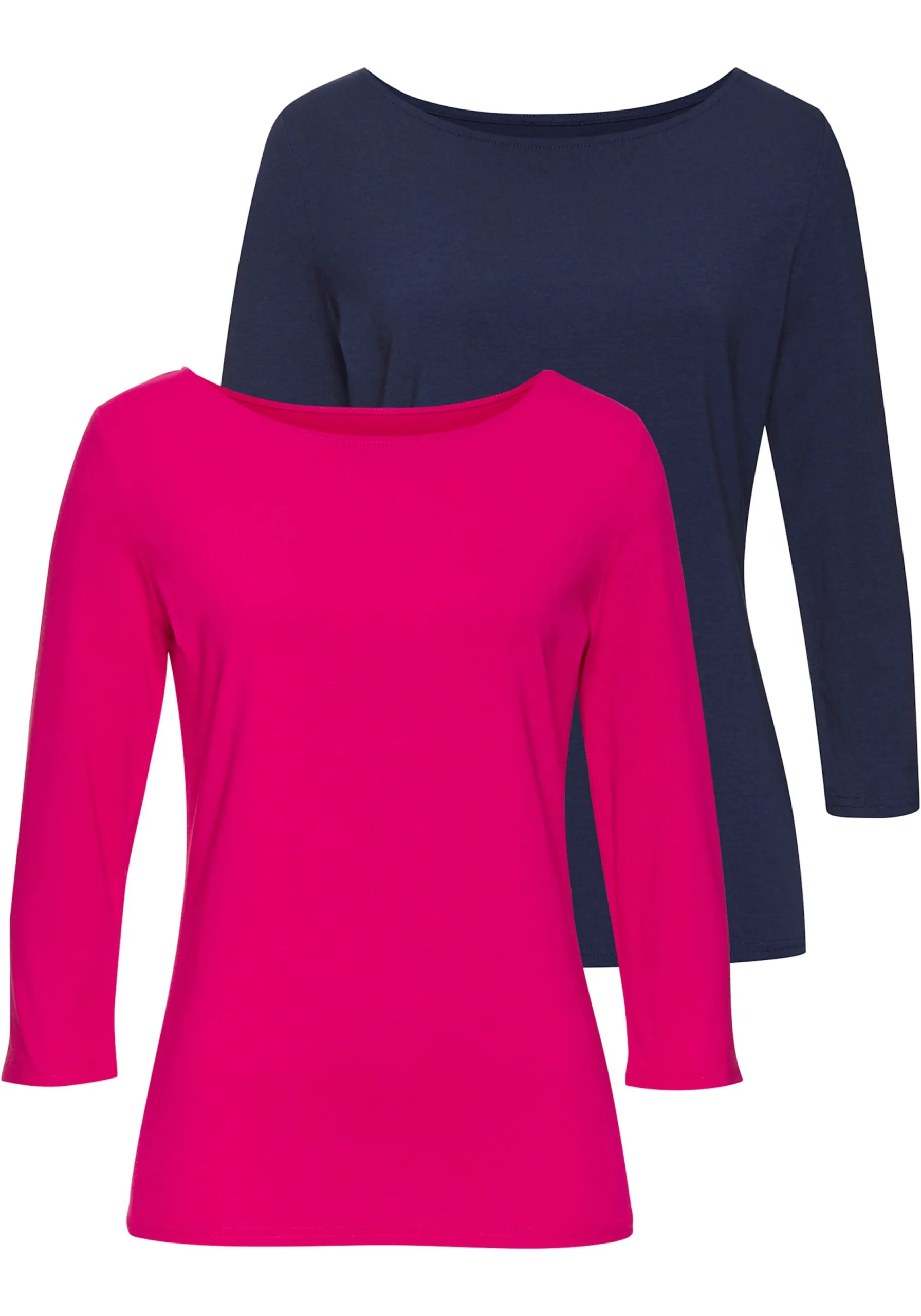 Strandmode|Shirts|LASCANA 3/4-Arm-Shirt hibiskus,navy