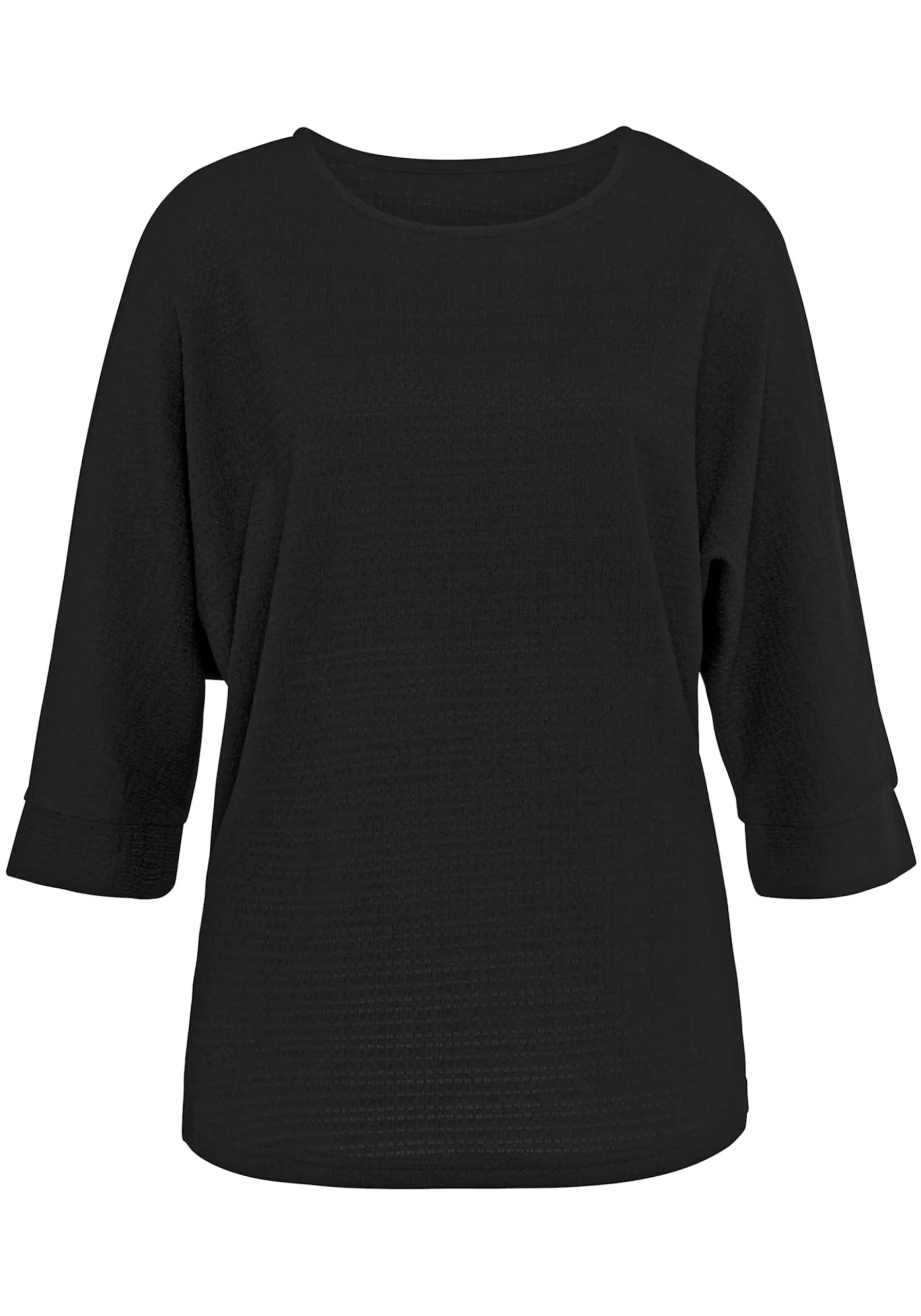 Strandmode|Vivance 3/4-Arm-Shirt schwarz