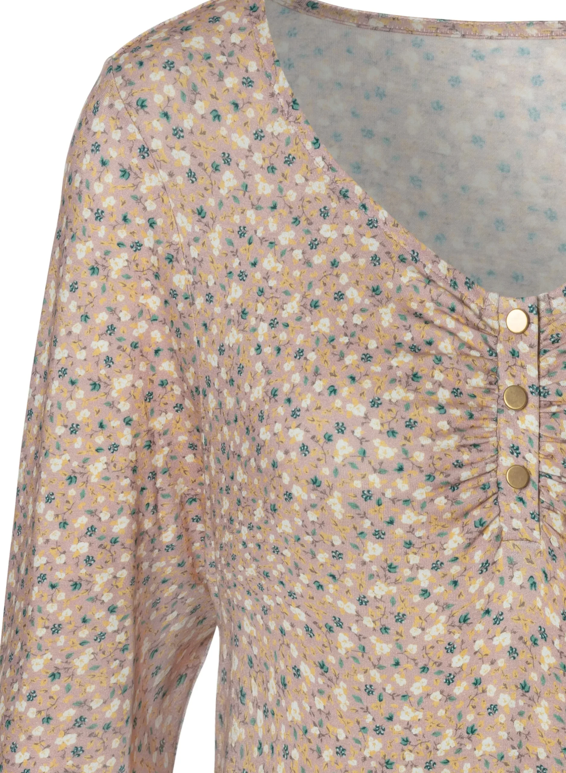 Strandmode|Vivance 3/4-Arm-Shirt rose-bedruckt,schwarz-bedruckt