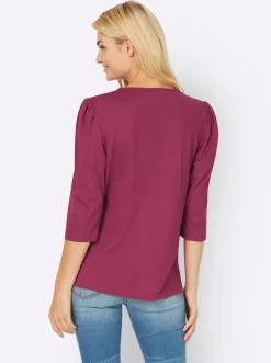 Shirts|heine 3/4-Arm-Shirt mit Raffungen fuchsia