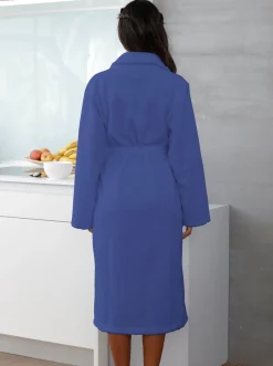 Nachtwäsche|Plantier Bademantel blau
