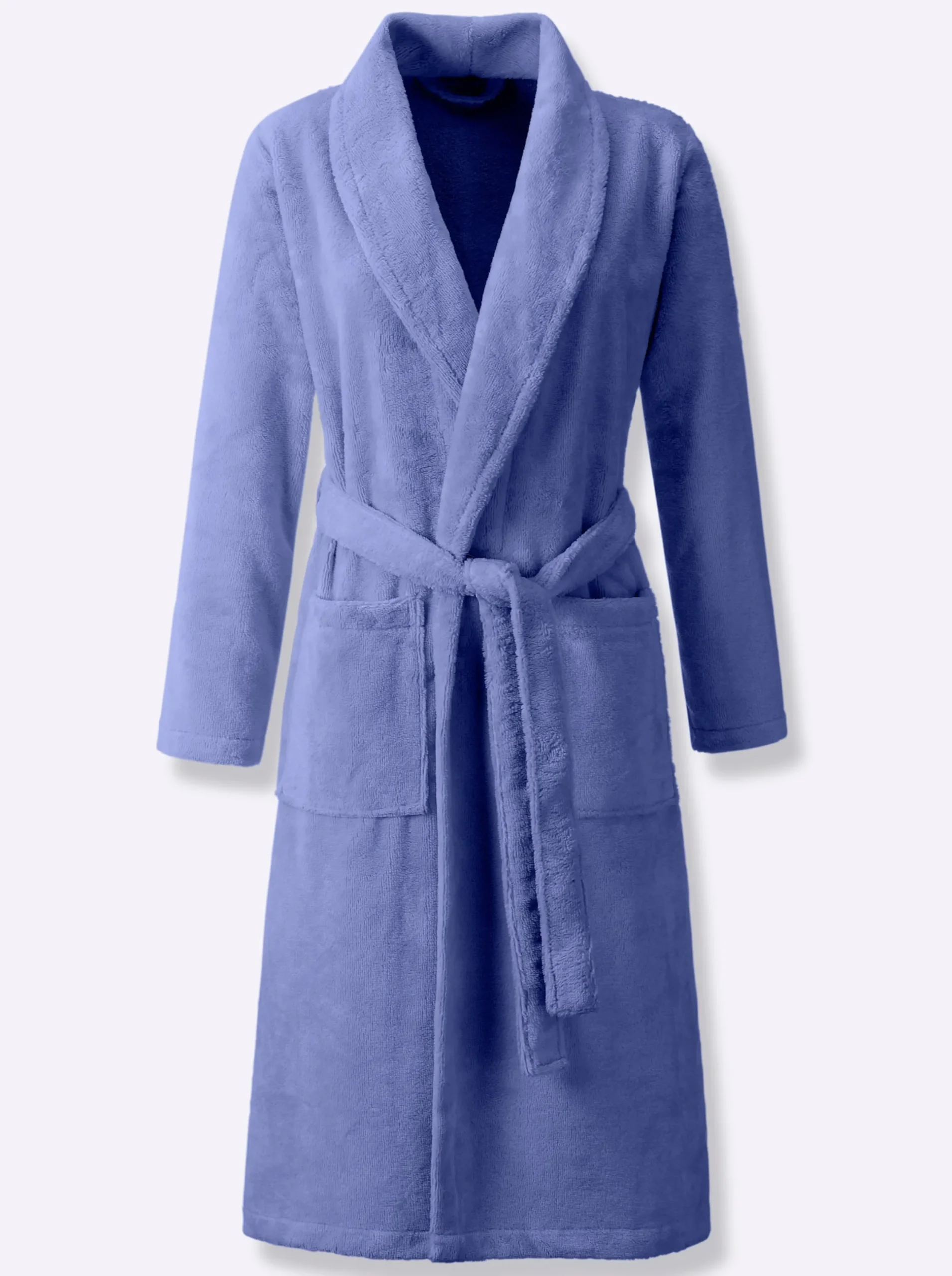 Nachtwäsche|Plantier Bademantel blau