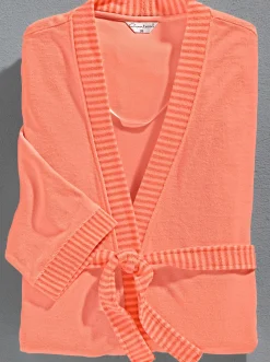 Nachtwäsche|Comtessa Bademantel apricot