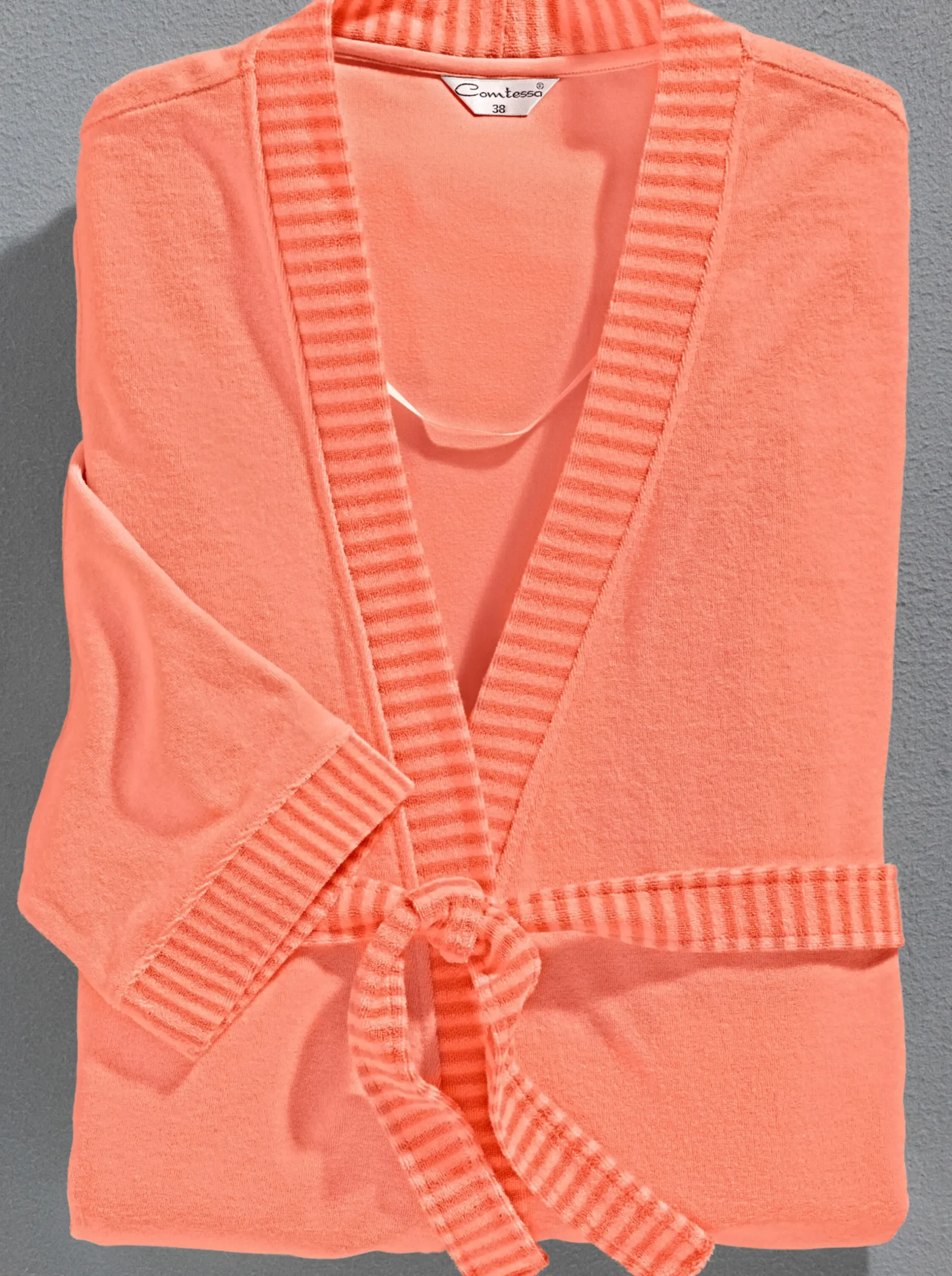 Nachtwäsche|Comtessa Bademantel apricot