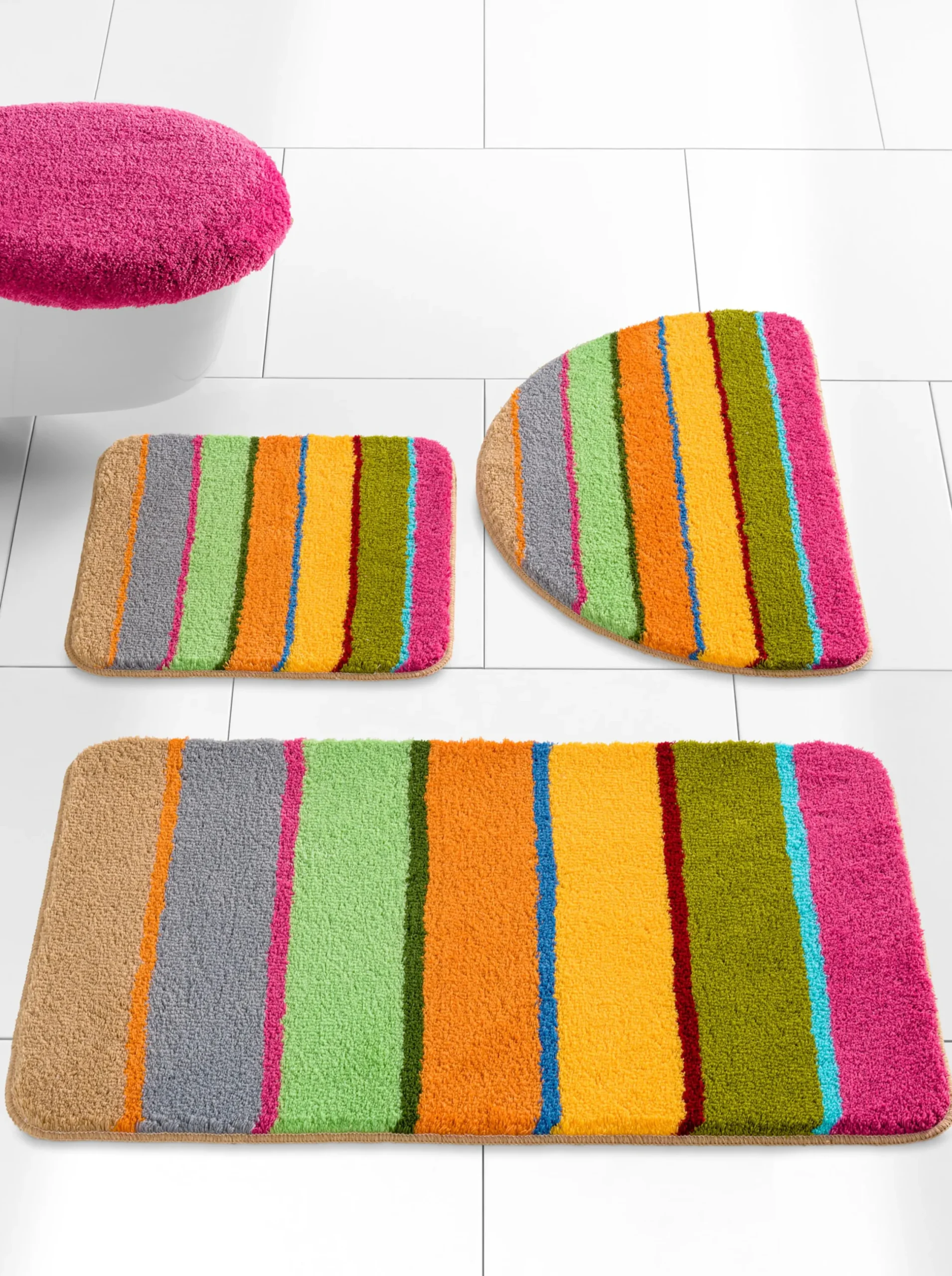 Badematten|Kleine Wolke Badematte grün-bunt