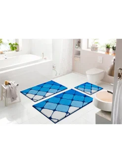 Badematten|Grund Badematte blau