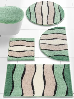 Badematten|Grund Badematte grün-taupe