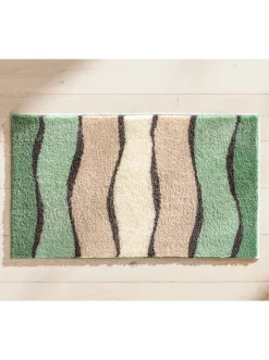 Badematten|Grund Badematte grün-taupe