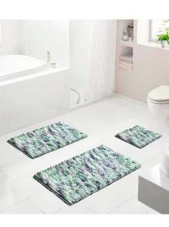 Badematten|Grund Badematte grün-grau
