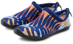 Mokassins & Slippers|LASCANA Badeschuh blau-orange