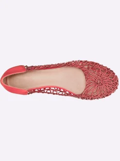 Ballerinas|heine Ballerina rot