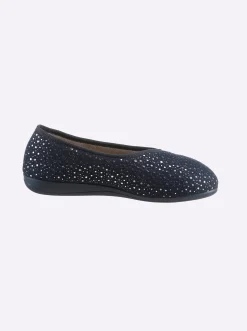 Hausschuhe| Ballerina marine
