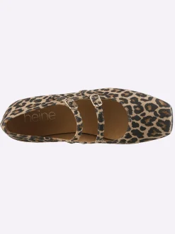 Ballerinas|heine Ballerina beige-schwarz