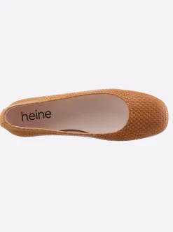 Ballerinas|heine Ballerina cognac