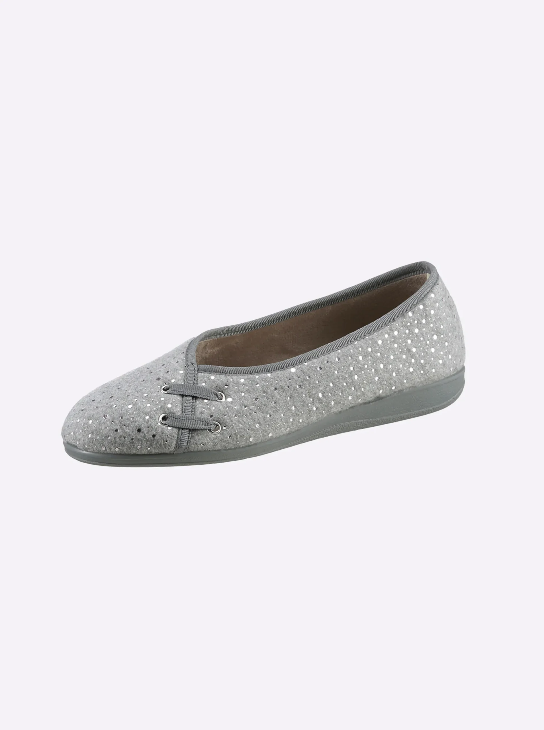 Hausschuhe|Ballerinas| Ballerina hellgrau