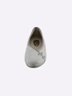 Hausschuhe|Ballerinas| Ballerina hellgrau
