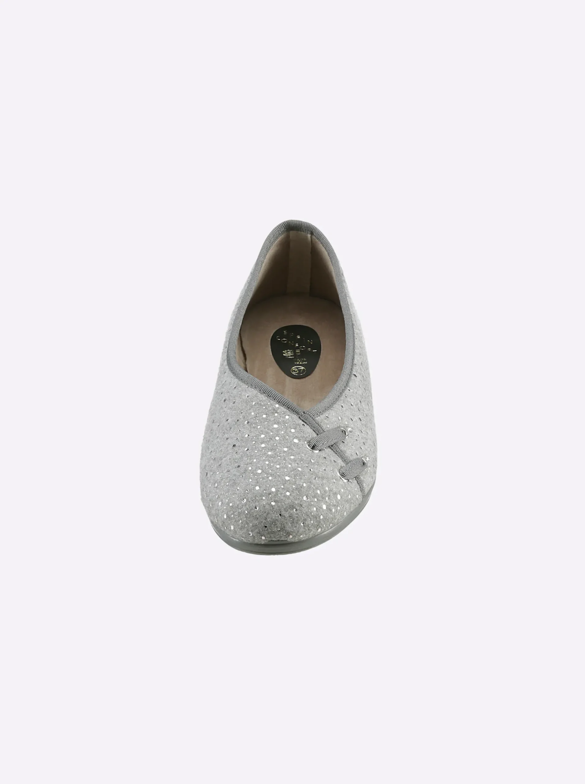 Hausschuhe|Ballerinas| Ballerina hellgrau