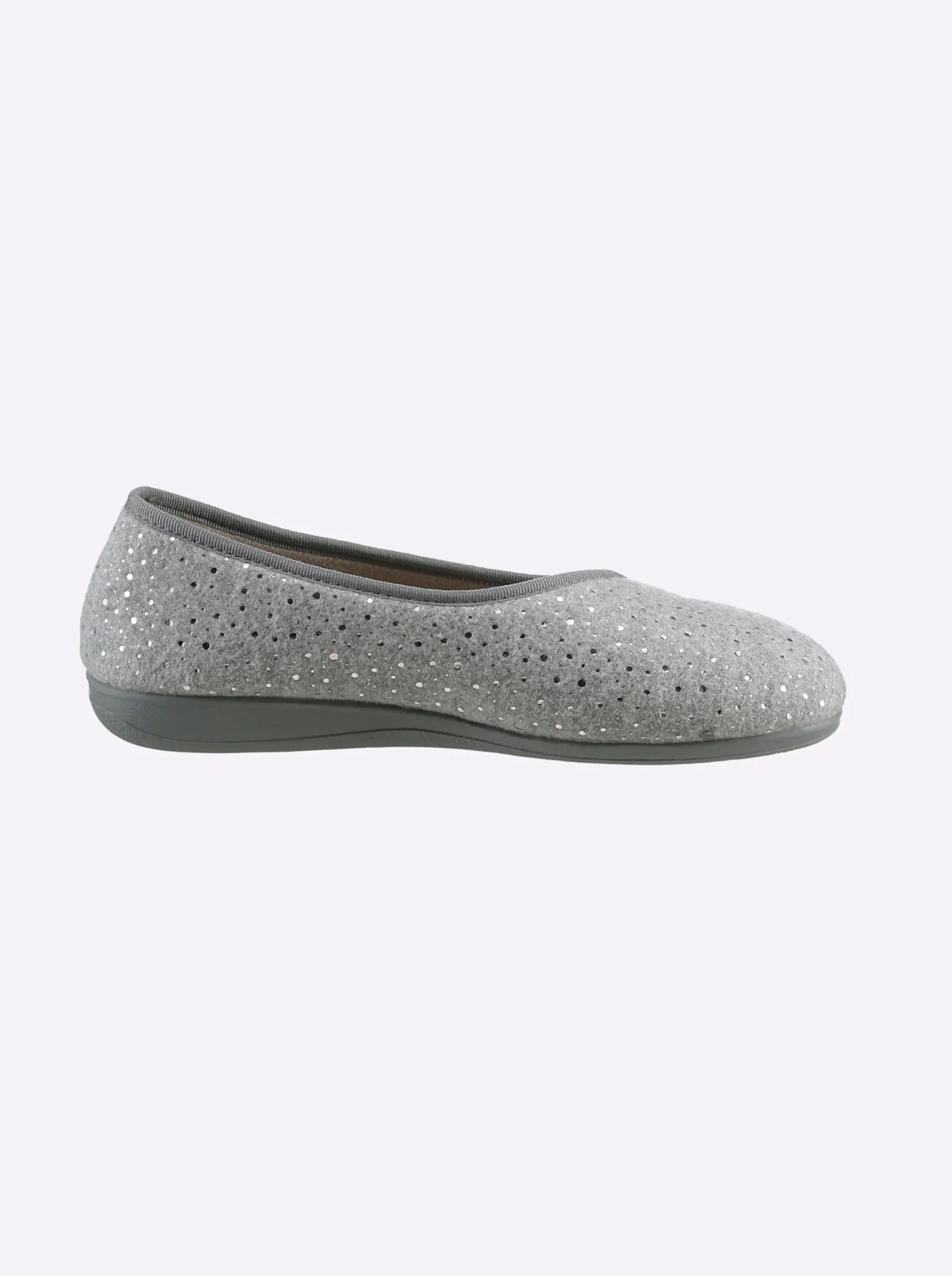 Hausschuhe|Ballerinas| Ballerina hellgrau