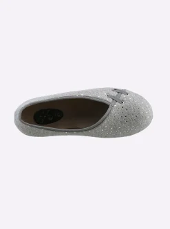 Hausschuhe|Ballerinas| Ballerina hellgrau