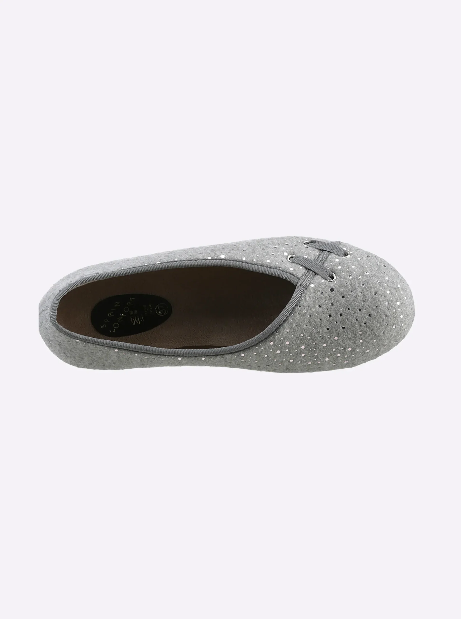 Hausschuhe|Ballerinas| Ballerina hellgrau