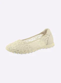 Ballerinas|airsoft modern+ Ballerina in Spitzen-Optik vanille